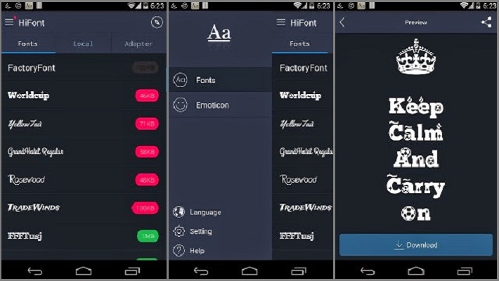 Приложения со шрифтами на Андроид