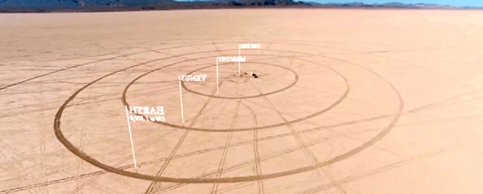 Солнечная система модель в пустыне