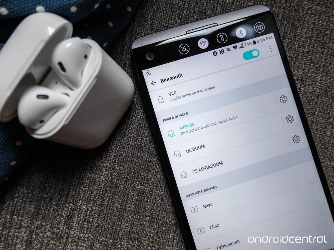 how to connect to airpods on android