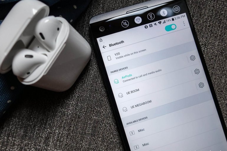 how to connect to airpods on android