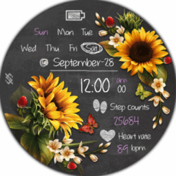 BFF1- Blackboard Art Sunflower