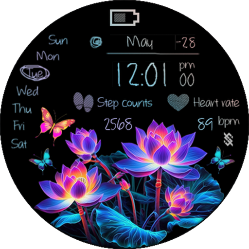 BFF2 – Neon Art Lotus Flower