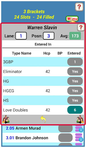Bowling Brackets / Sidepots