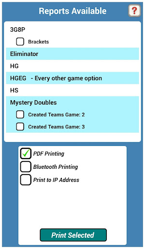 Bowling Brackets / Sidepots