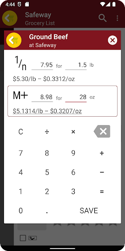 Grocery List App – rShopping