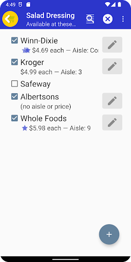 Grocery List App – rShopping