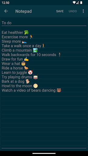 Notepad – simple notes