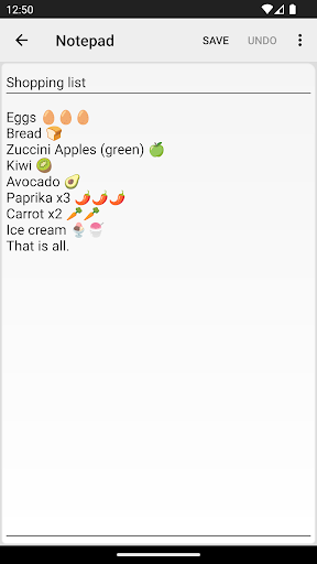 Notepad – simple notes