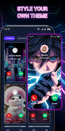 Color Call Theme, Call Screen