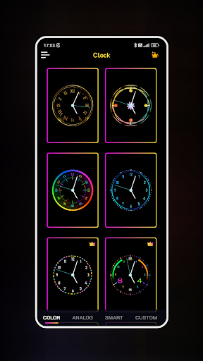 Neon Clock Wallpaper