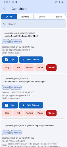 Portainer Mobile: Docker Mgt