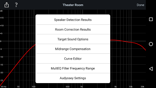 Audyssey MultEQ Editor app