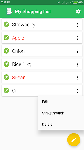 My Shopping List – to do list