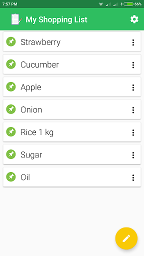 My Shopping List – to do list