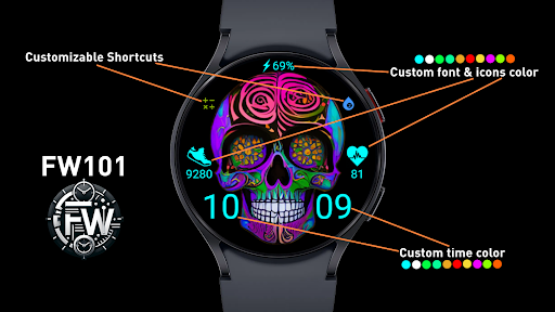 FW101 Digital Watch Face