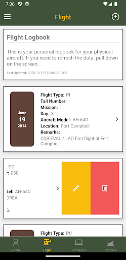 Flight Logbook Army