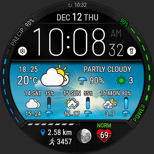 Digital Weather Watch face P5