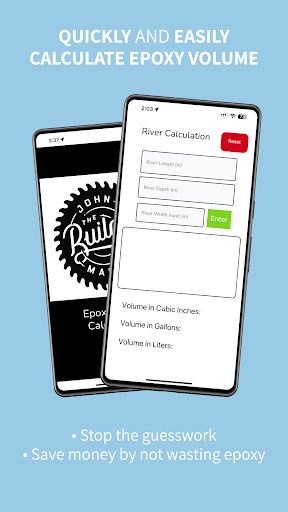 Epoxy River Calculator
