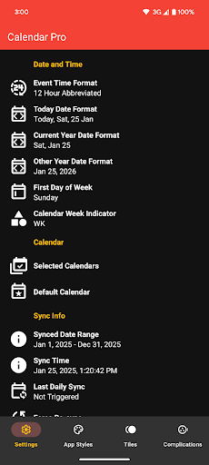 Calendar Pro for Wear OS