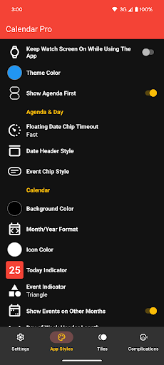 Calendar Pro for Wear OS