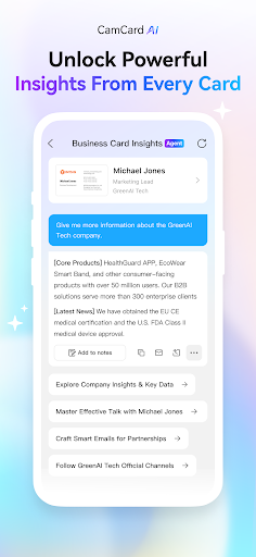 CamCard AI Scanner, Transcribe