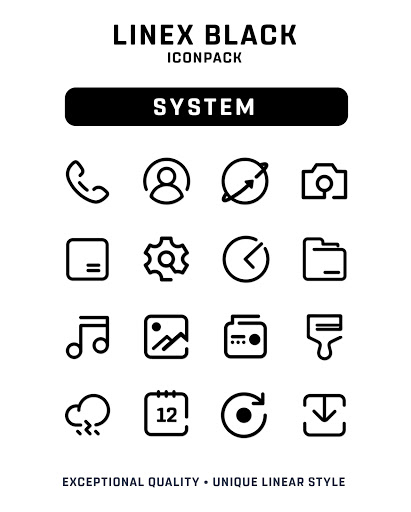 LineX Black Icon Pack