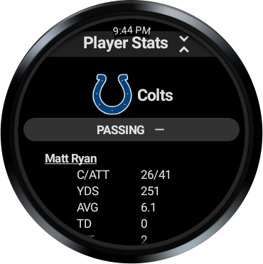 Premium NFL app for Wear
