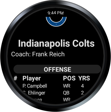 Premium NFL app for Wear