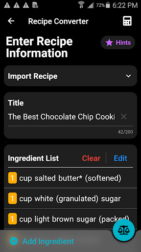 Recipe Calculator