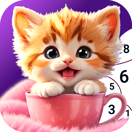 Lovely Color-Paint by number