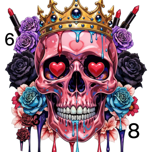 Creepy Skull Color by Numbers