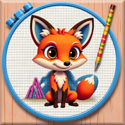 Cross Stitch Coloring Art