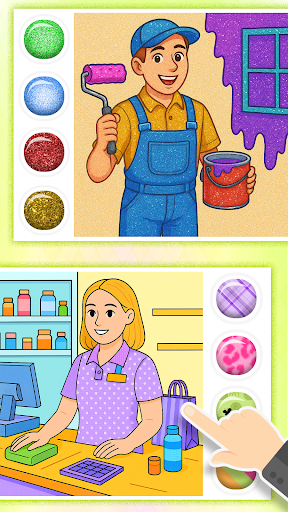 Professions Coloring Book Kids