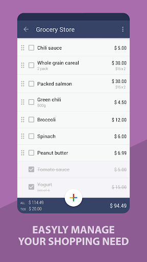 Grocery Shopping List -BudList
