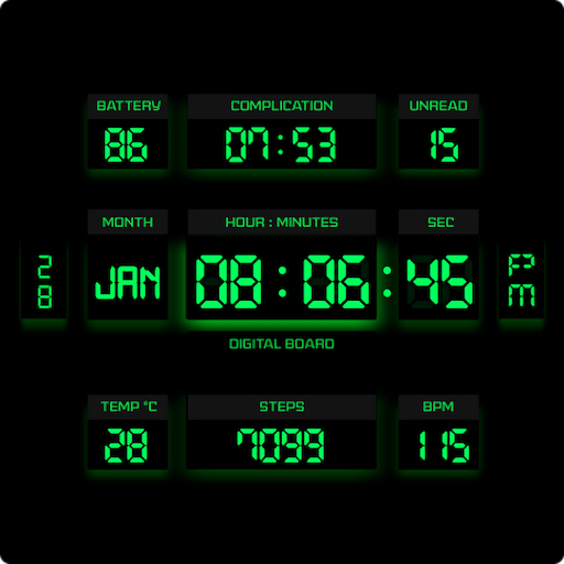 Digital Board Watch Face
