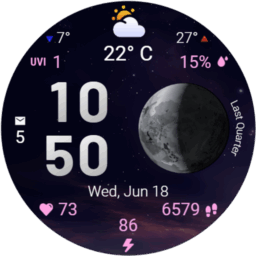 Moon & Weather watchface