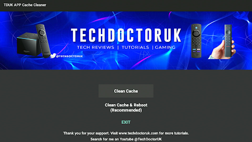 TDUK APP Cache Cleaner