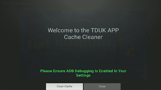 TDUK APP Cache Cleaner