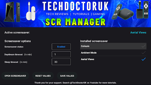 TDUK Screensaver Manager