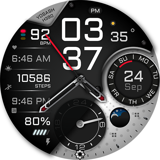 H390 Analog Digital Watch Face