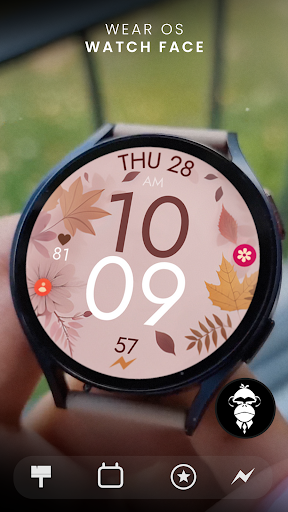 Fall Autumn digital watch face