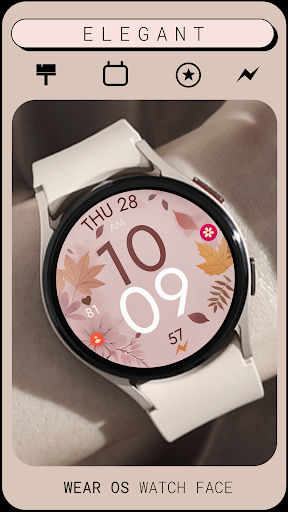 Fall Autumn digital watch face