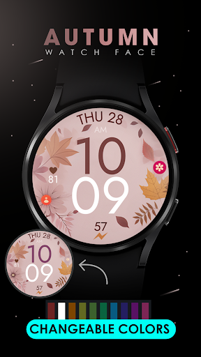 Fall Autumn digital watch face