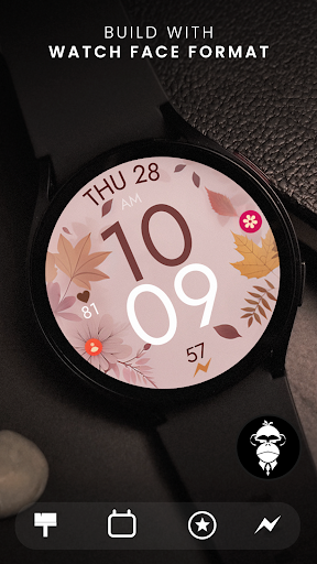 Fall Autumn digital watch face