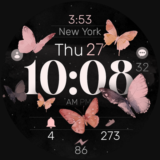 Butterfly Digital Watch Face