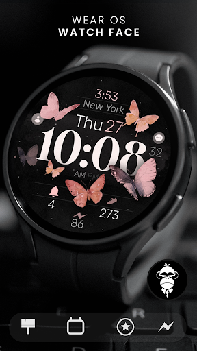 Butterfly Digital Watch Face