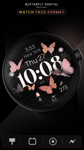 Butterfly Digital Watch Face