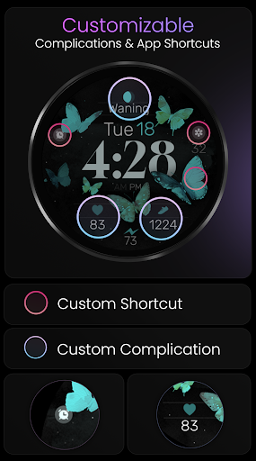 Butterfly Digital Watch Face