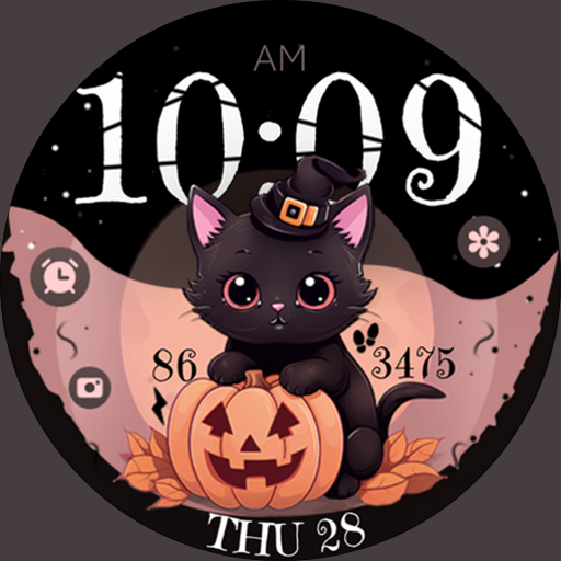 Halloween Cute Cat watch face