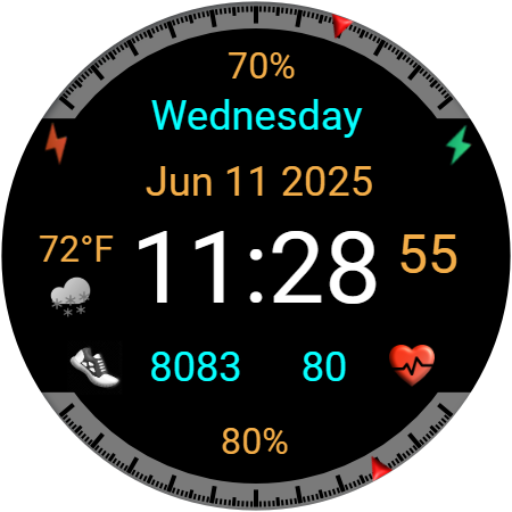 Iris500 Digital Watch Face